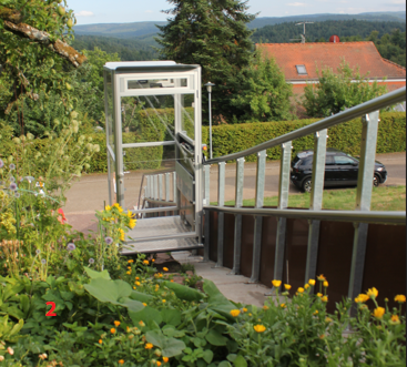 Ascenseur incline avec cabin