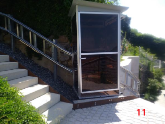 Ascenseur incline avec cabin