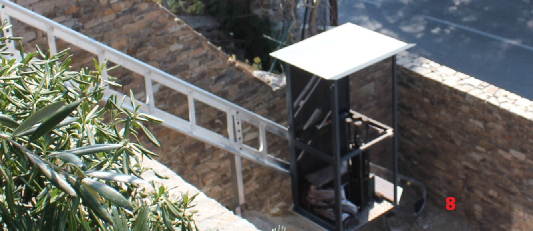 Ascenseur incline avec cabin