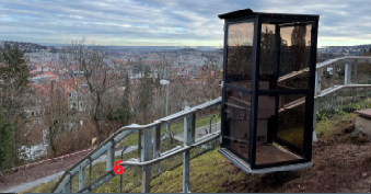 Ascenseur incline avec cabin